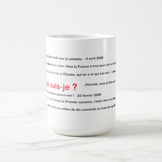 Wie ben ik? Sarkozy Koffiemok (Center)