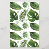 Wie ben ik Tropisch Palm Vrijgezellenfeest Game Ca Flyer (Achterkant)