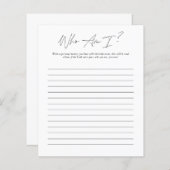 Wie ben ik? | VRIJGEZELLENFEEST (Voorkant / Achterkant)