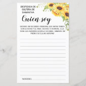 Wie ben ik vrijgezellenfeest engels spaans spel (Achterkant)