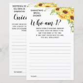 Wie ben ik vrijgezellenfeest engels spaans spel (Voorkant / Achterkant)