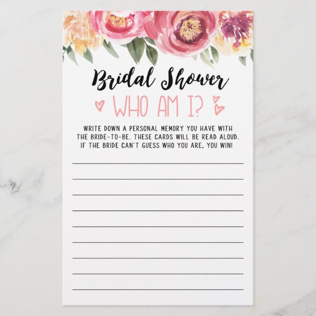 Wie ben ik Vrijgezellenfeest of Hen Party game (Voorkant)