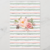 Wie ben ik? Vrijgezellenfeest roze bloemen Kaart (Achterkant)