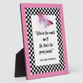 Wie ben ik? Wonderland Alice Quote Fotoplaat (Zijkant)