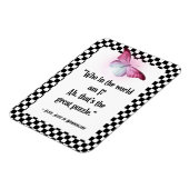 Wie ben ik? Wonderland Alice Quote Magneet (Linkerzijde)