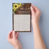 Wie ben ik Zonnebloem Westerse Bruidsdouche Spelka Flyer (Hand)