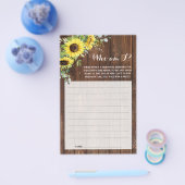 Wie ben ik Zonnebloem Westerse Bruidsdouche Spelka Flyer (Enkel)