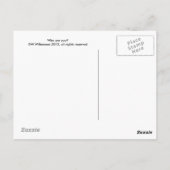 Wie ben jij? briefkaart (Achterkant)