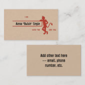 Wie ben jij de duivel? visitekaartje (Voorkant / Achterkant)