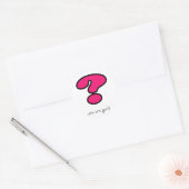 Wie ben jij? ronde sticker (Envelop)