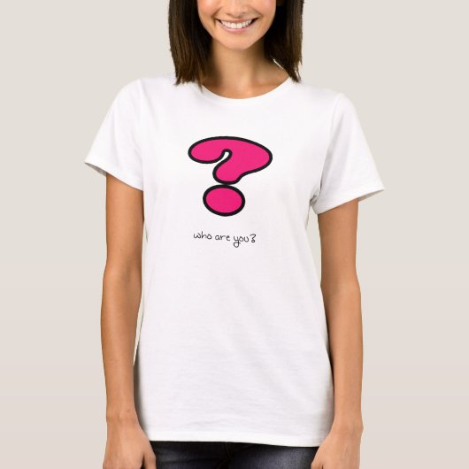 Wie ben jij? t-shirt (Voorkant)