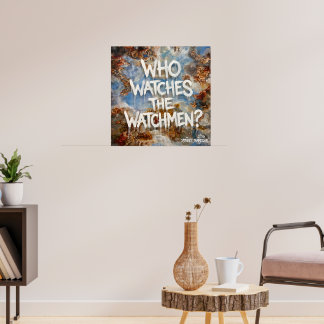 Wie bewaakt de Bewakers Street Baroque Graffiti Poster