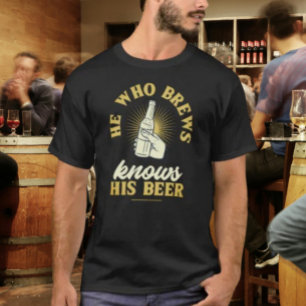 Wie brouwt, kent zijn bier t-shirt