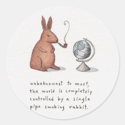 Wie controleert de wereld echt? ronde sticker (Voorkant)