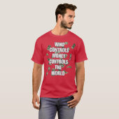Wie controleert geld t-shirt (Voorkant volledig)