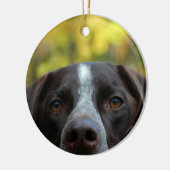 Wie dat doet keramisch ornament (Links)