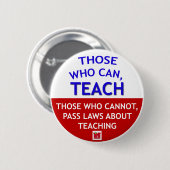 Wie dat kan, TEACH Ronde Button 5,7 Cm (Voorkant /achterkant)
