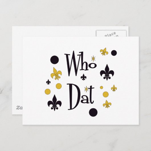 Wie dat t-shirts briefkaart (Voorkant / Achterkant)