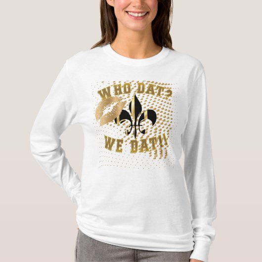 Wie dat?/wij dat/ fleur de Lis/liefde/zoen T-shirt (Voorkant)