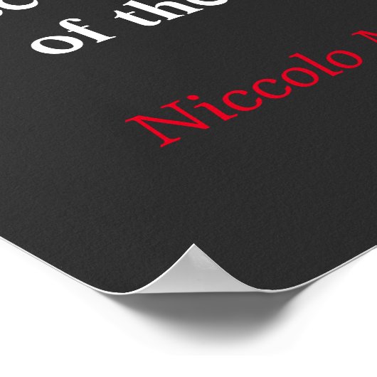 Wie de angst van het volk beheerst - Machiavelli Poster (Hoek)