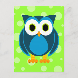 Wie? de heer Owl Cartoon Briefkaart
