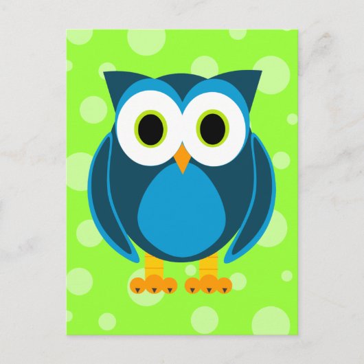 Wie? de heer Owl Cartoon Briefkaart (Voorkant)