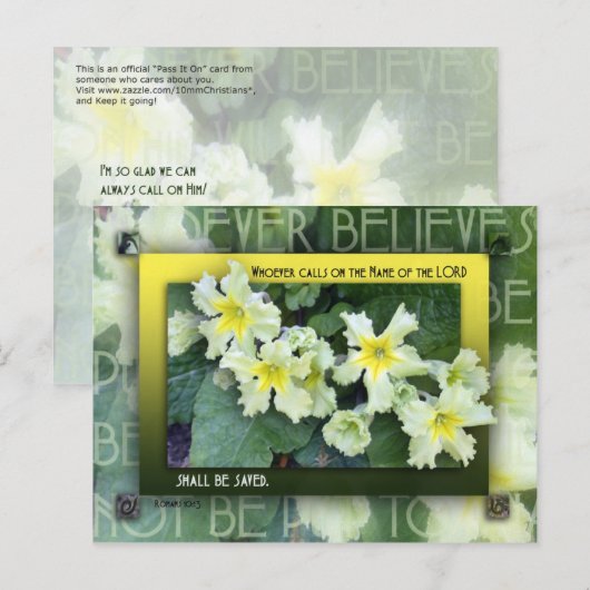 Wie de naam aanroept briefkaart (Voorkant / Achterkant)