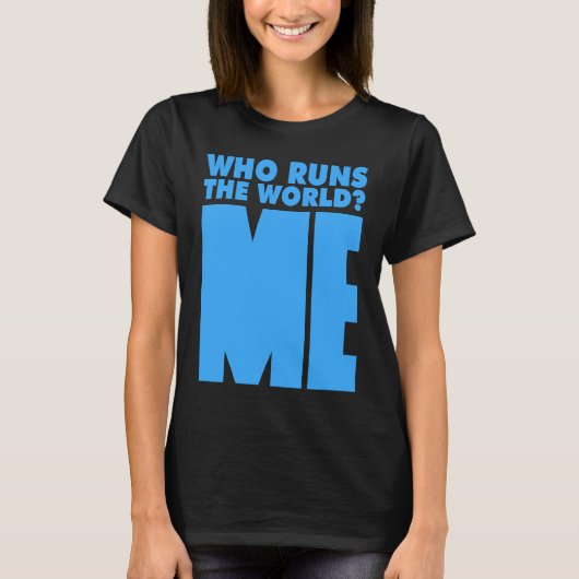 Wie de wereld beheert ik t-shirt (Voorkant)