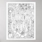 Wie de Wereld Meisjes runt, kleuren het zelf Poster (Voorkant)