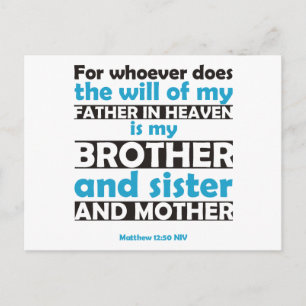 Wie de wil van mijn Vader in de hemel doet Briefkaart
