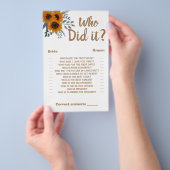 Wie deed het met de Shower Game Card Sunflower Gre Flyer (Hand)