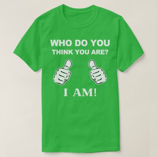 Wie denk je dat ik viraal ben? t-shirt (Design voorkant)