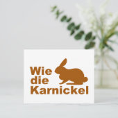 Wie die Karnickel... Briefkaart (Staand voorkant)