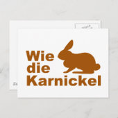 Wie die Karnickel... Briefkaart (Voorkant / Achterkant)