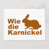 Wie die Karnickel... Briefkaart (Voorkant)