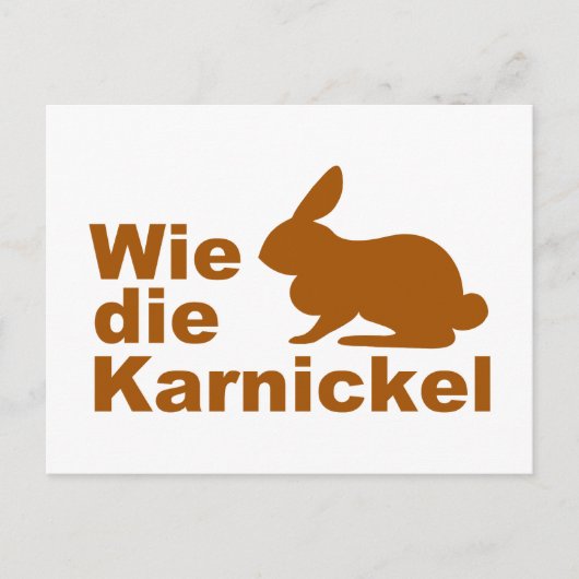 Wie die Karnickel... Briefkaart (Voorkant)