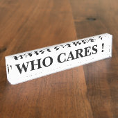 WIE DOET HET! NAAMBORDJE (Zijkant)