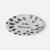 "Wie Dunnit?" Mysterie van de Verjaardagsmoord Papieren Bordje (Gekanteld)