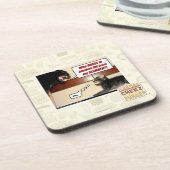 Wie durft me wakker te maken? drankjes onderzetter (Linkerzijde)