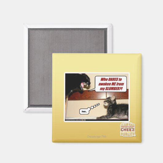 Wie durft me wakker te maken? magneet (Voorkant / Achterkant)