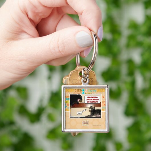 Wie durft me wakker te maken? sleutelhanger (Hand)