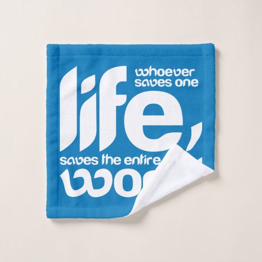 Wie een leven redt bad handdoek (Wasdoekje)