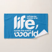 Wie een leven redt bad handdoek (Handdoek)