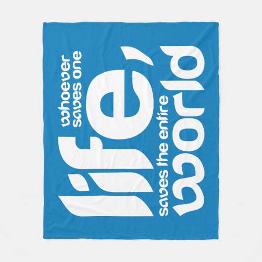 Wie een leven redt fleece deken (Voorkant)