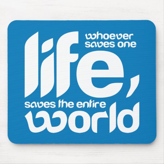 Wie een leven redt muismat (Voorkant)