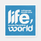 Wie een leven redt servet (Voorkant)