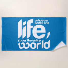 Wie een leven redt strandlaken