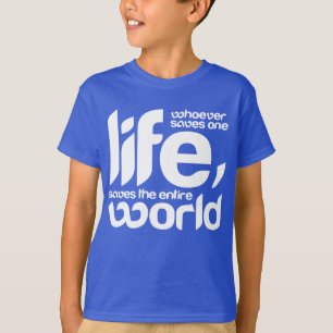 Wie een leven redt t-shirt