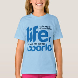 Wie een leven redt t-shirt