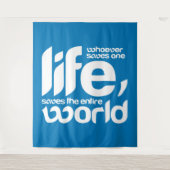 Wie een leven redt wandkleed (Voorkant)